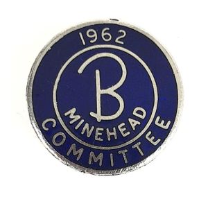 Butlins 1962 Minehead holiday camp blue committee badge