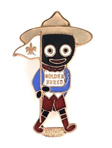 Robertsons Golly Boy Scout white waistcoat advertising badge Richard Gomm …