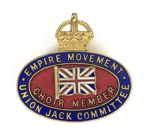 Empire Movement Union Jack Committee choir member supporters badge