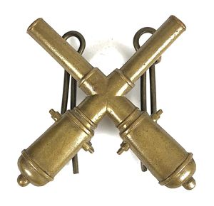 British Army Proficiency Royal Artillery Crossed Cannons Gunnery Brass Badge