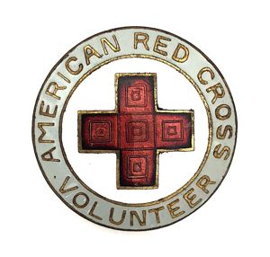 American Red Cross Volunteer worker gray lady pin badge