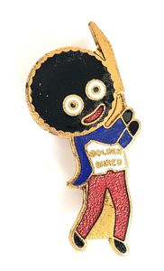 Robertsons Golly Cricketer white waistcoat advertising badge F & S …