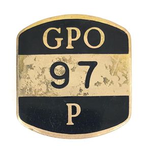 General Post Office GPO 97 P postmans security badge