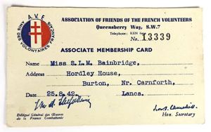 Association Of Friends Of The French Volunteers 1942 Free French …