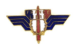 WW2 Free French Forces FRANCE LIBRE supporters pin badge