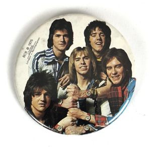 The Bay City Rollers Scottish pop band tin button badge …
