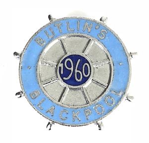 Butlins 1960 Blackpool holiday camp ships wheel badge
