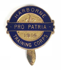 1914 Harborne Training Corps VTC badge Birmingham