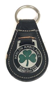 Hanlon Ambulance Dublin Road Longford Eire leather key fob badge …