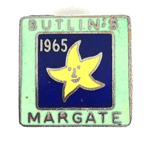 Butlins 1965 Margate holiday camp starfish badge