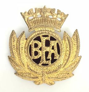 British European Airways BEA gilt metal cap badge