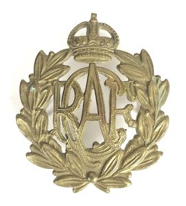Royal Canadian Air Force brass other ranks RCAF cap badge
