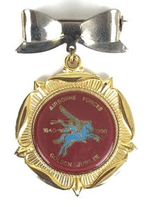 Airborne Forces Golden Jubilee 1940 - 1990 fob medal commemorative …