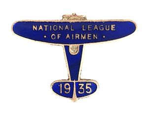 National League of Airmen 1935 membership badge Roden London