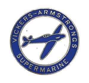 Vickers Armstrongs Supermarine spitfire construction workers pin badge