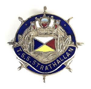 T.S.S. Strathallan P&O shipping line ships wheel badge torpedoed by …