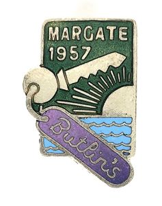 Butlins 1957 Margate holiday camp chalet key badge