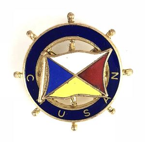 S.S. Chusan P&O shipping line ships wheel badge