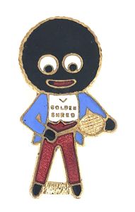 Robertsons Golly tennis player white waistcoat badge Marples & Beasley