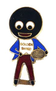 Robertsons Golly tennis player white waistcoat advertising badge W.Reeves & …