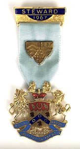 1967 Royal Masonic Institution For Boys Steward Medal & Box …
