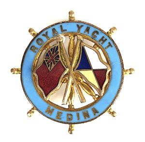 Royal Yacht Medina P&O shipping line ships sheel badge 1911 …