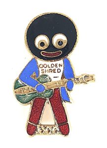 Robertsons Golly guitarist white waistcoat advertising badge Fattorini & Son