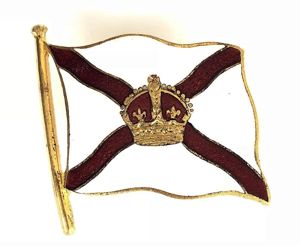 Royal Mail Steam Packet Company officers enamel flag cap badge …