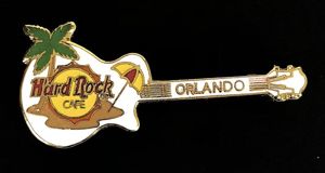 Hard Rock Cafe Orlando U.S.A. promotional guitar badge