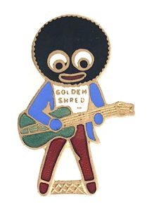 Robertsons Golly guitarist white waistcoat advertising badge Richard Gomm