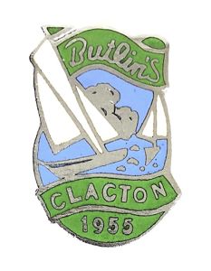 Butlins 1955 Clacton holiday camp sailing boat badge