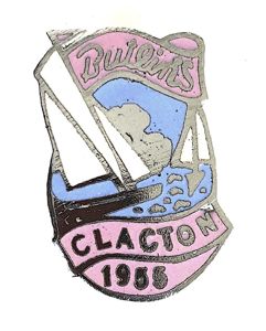 Butlins 1955 Clacton holiday camp sailing boat badge