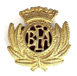 British European Airways BEA Air Hostess small gilt cap badge