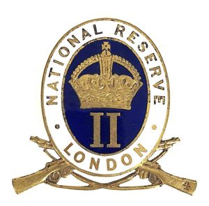 WW1 National Reserve Class II Bethnal Green London home front …
