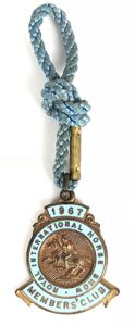 1967 Royal International Horse Show Members Club Badge 'BLOCK J …