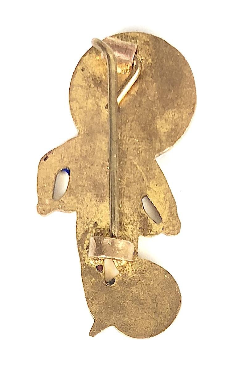 Robertsons Golly footballer yellow waistcoat pre war badge MELSON PRODUCTS — image 2