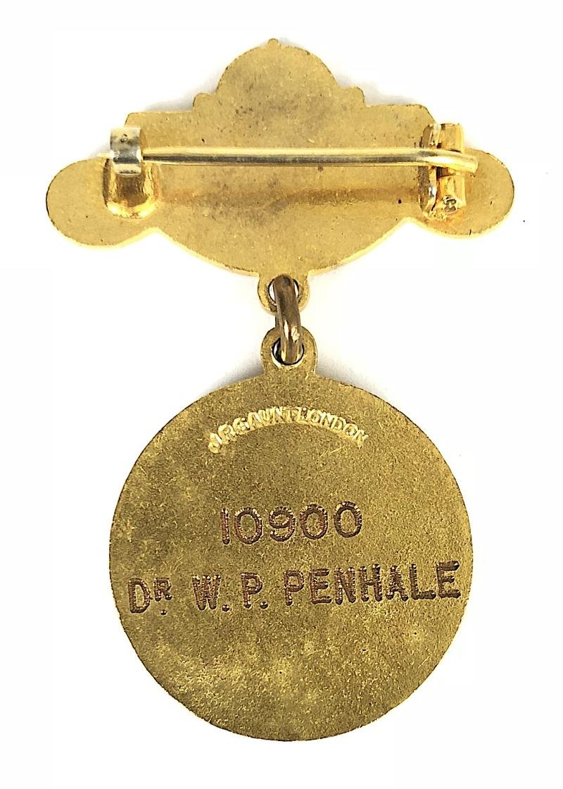 British Red Cross Society Medical Officer technical badge 858 Dr. W.P. PENHALE Stafford — image 5