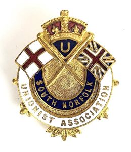 South Norfolk Unionist Association Patriotic Flag Badge