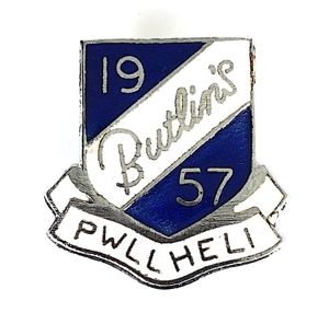 Butlins 1957 Pwllheli holiday camp blue shield badge