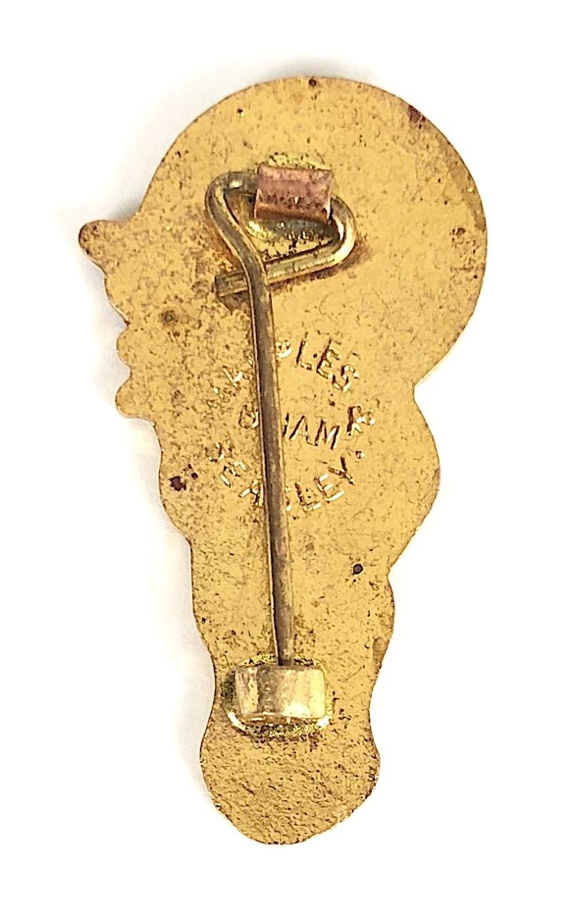 Robertsons Golly bagpiper white waistcoat advertising badge Marples & Beasley — image 2