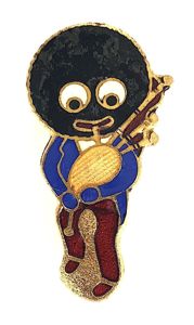 Robertsons Golly bagpiper white waistcoat advertising badge Marples & Beasley