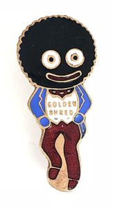 Robertsons Golly standard white waistcoat advertising badge Melson Products Ltd
