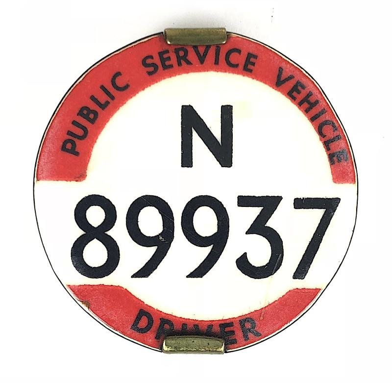 PSV Bus Driver Metropolitan Area Public Service Vehicle licensing badge & case — image 2