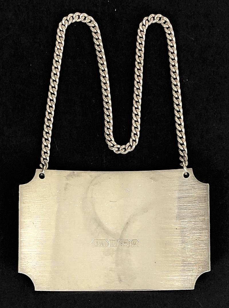 British Airways Concorde 1986 hallmarked silver Sherry decanter label — image 2