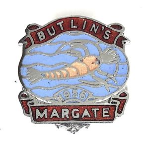Butlins 1956 Margate Holiday Camp prawn badge