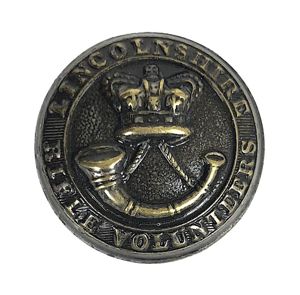 Lincolnshire Rifle Volunteers officers tunic button c.1859 to 1881