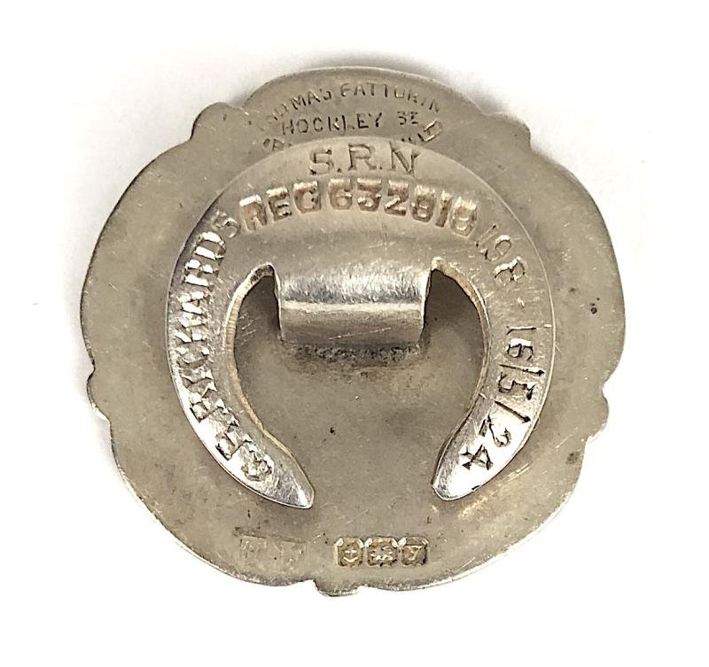 Queen Alexandras Imperial Military Nursing Service male nurse medal & SRN named badge — image 4