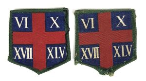 The Midland Brigade pair of printed formation signs cloth sleeve …