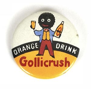 Robertsons Gollicrush orange drink advertising badge