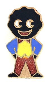 Robertsons 1970s Golly standard advertising badge R.E.V. Gomm